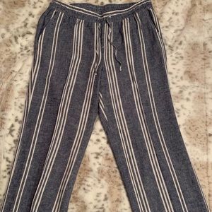 Striped palazzo pants